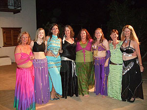 The belly dancing group at the Hydrama Arts Centre in Vlychos on the Greek island of Hydra - photos by Lorena Di Nola