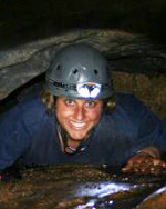 Carly Blatt caving in South Africa