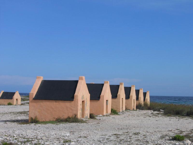 Slave huts in Bonaire.