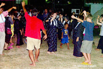 Everyone is invited to dance on Okinawa. 