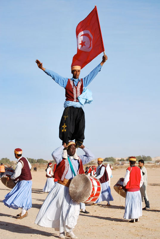 Daring Acrobatics at the 2009 International Sahara Festival in Douz