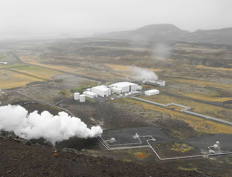 The Nesjavellir geothermal power plant in Iceland