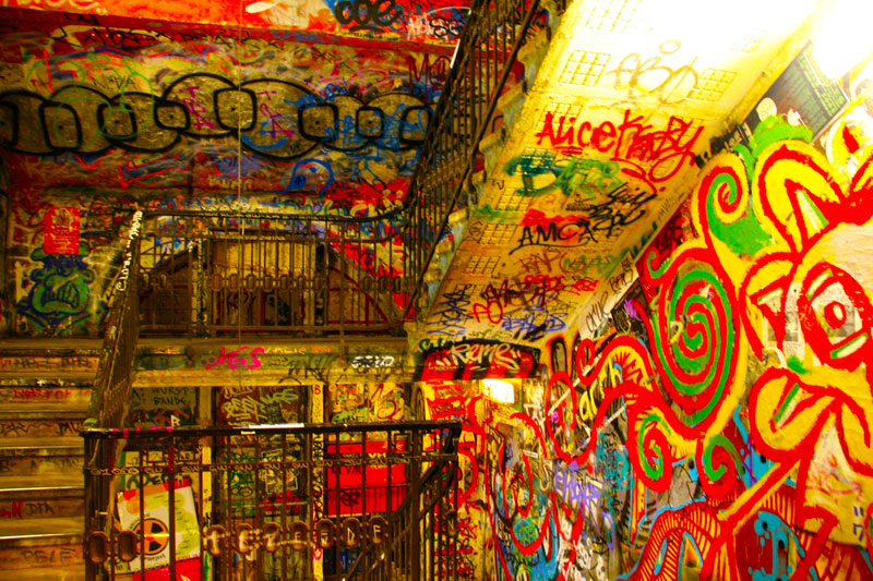 Inside Kunsthaus Tacheles.