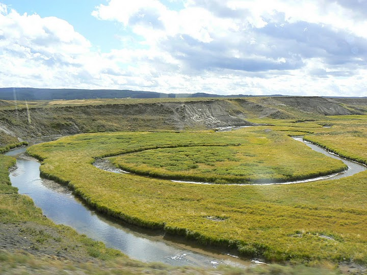 Meandering stream in northwest Yellowstone National Park.