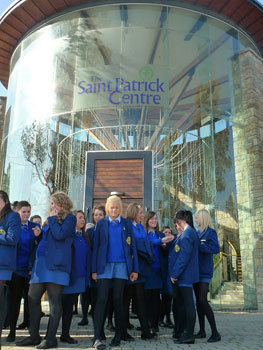 Schoolgirls at the St. Patrick Centre