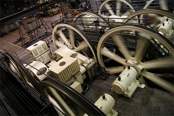 Cable car museum in San Francisco.