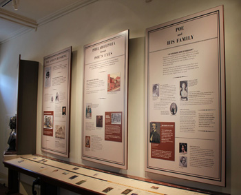 Exhibits at the Edgar Allan Poe National Historic Site