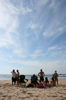 Beach scene at the festival.