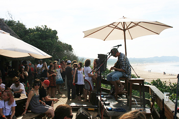 The stage at the bar with the best view in rock and roll.