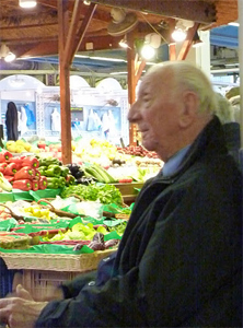 A good way to start the morning, in a French market!