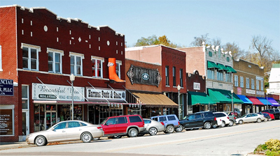 Harrison, Arkansas. "A high strung Colorado town."