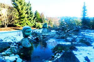 Native American-inspired garden at the Willows Lodge.