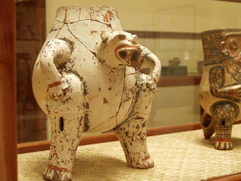 An indigenous artifact in the Chortega Pre-Columbian Museum.