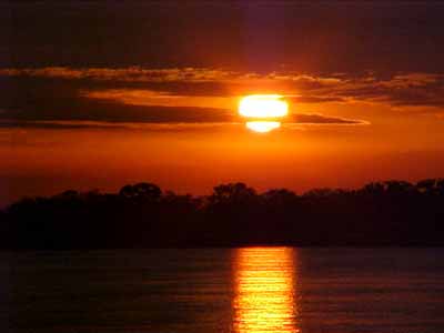 Sunset by the Cuiabá River -north of Pantanal