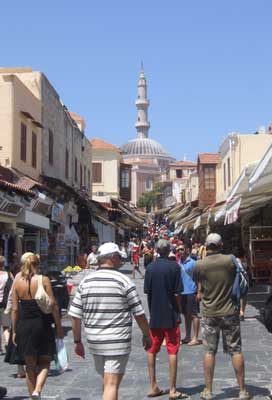 The main street in Rhodes