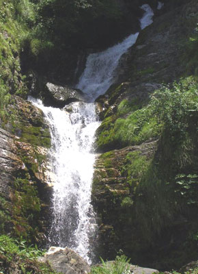 A waterfall