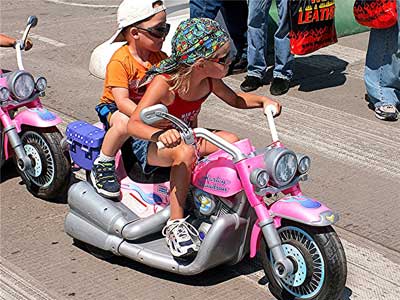 Kids at Sturgis Rally Week in Sturgis, South Dakota