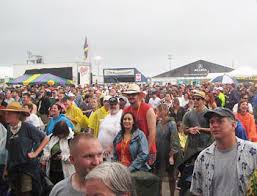 Happy crowd outside of B.B. King's Blues Tent