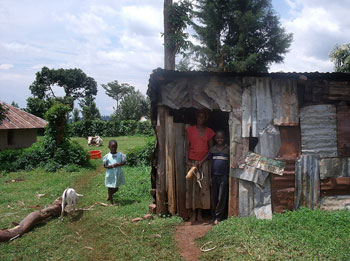 A rural family at home