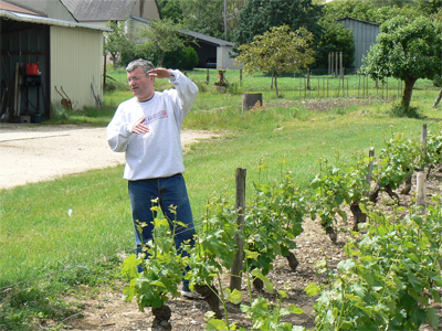 Farmer at an agrotourism farm stay in the Loire Valley of France. Photo by Max Hartshorne.