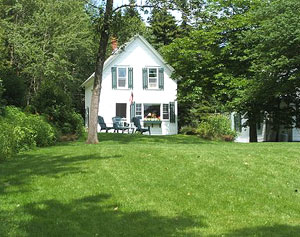 The author's cozy cottage on Southport Island, Cozy Harbor Maine