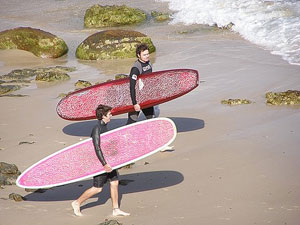 Surfers in Byron Bay - photos by Kent E. St. John