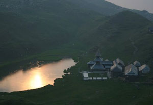 The lake at sunset