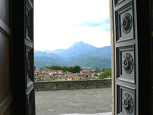 View from inside the church in Barga, Italy. photos by Max Hartshorne.