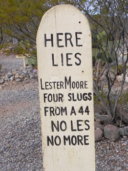 Lester Moore's epitaph