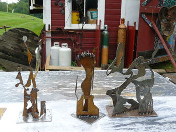 Some of the sculptures I made from other people's scraps.