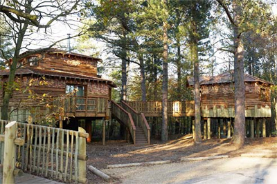 Exterior of Centre Parcs Longleat Forest, in England.