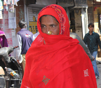 A lady with a big nose ring, Jaisalmer