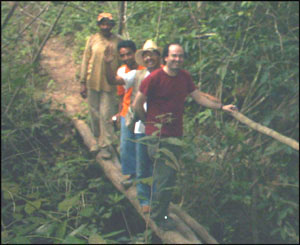 The author walking in the jungle during his excursion to the Amazon.