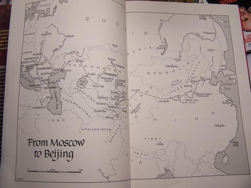 Map of Tayler's Route across the former Soviet Republic.