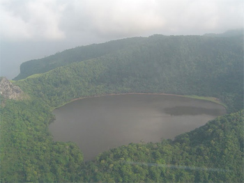 View of Lago a Pot, Annobón Island's Central Crater Lake