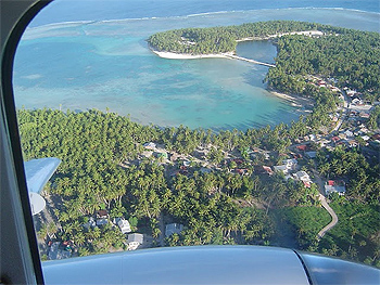 Aerial view of Pukapuka, Cook Islands. Photo by Charles Veley.