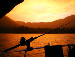 Fishing under a Nuku Hivan sunset. Free Spirit