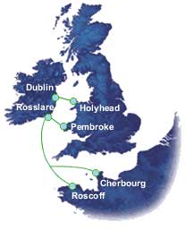 Irish Ferries routes