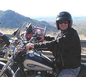The author is shown on his rented 2006 Harley Davidson Dyna Low Rider on his road trip. Photo by Dan Lemelin. All other photos by Nick DeCondio.