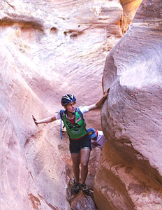 Navigating Holeman Slot Canyon