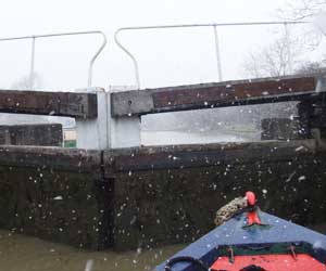 Navigating the locks in a blizzard