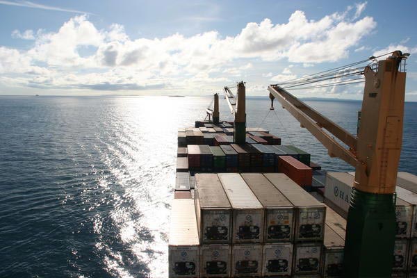 The MV Beltram Trader underway. Photo by Andrew Horsman. 