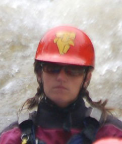 Mary gets serious when she needs paddlers.
