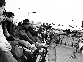 Riding atop the freight train in Ecuador. photos by David Joshua Jennings.