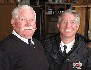 Red buses in Glacier National Park. It's a family affair. Joe and his son Eric both drive the Red Buses.