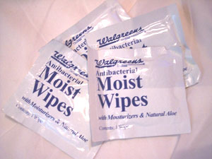 We hauled oodles of wet wipes with us from the get go. packing tips.