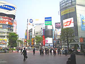 Shibuya Crossing in Tokyo. Women's travel Tokyo