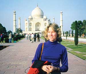 Marybeth Bond at the Taj Mahal