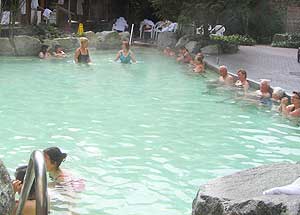 Soothing mineral baths at the Harrison Hot Springs Resort and Spa in British Columbia