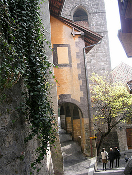 St Saphorin, a UNESCO world heritage site, is a middle ages era village.